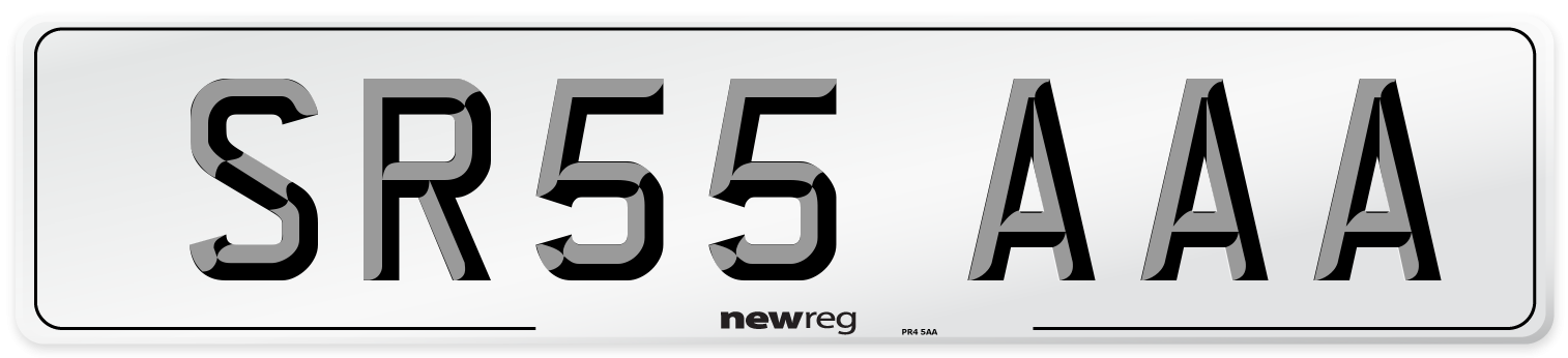 SR55 AAA Number Plate from New Reg